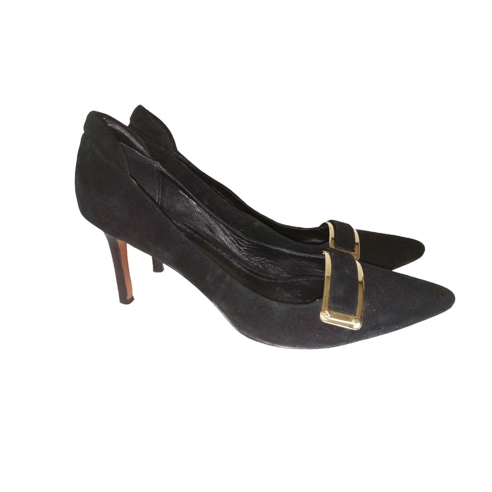 Rachel Zoe Vero Cuoio Womens Pumps Shoes Black Suede Pointed Toe Stiletto 9.5
